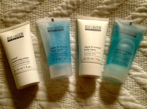 Products all the way from the Blue Lagoon, Iceland. Thanks cuz.